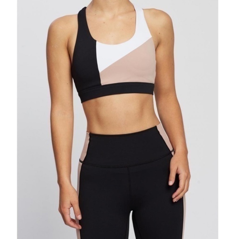 Activewear | All Fenix Womens Heidi Block Sports Bra Black, White & Nude